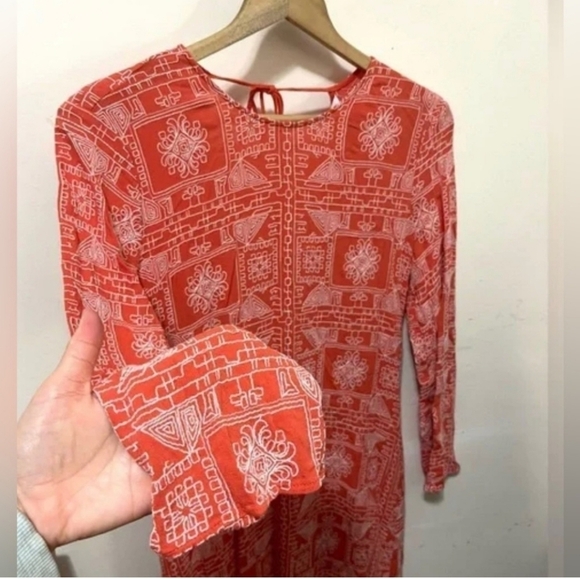 ZARA EMBROIDERED DRESS  Burnt‎ orange | 4786/089 - Picture 3 of 11
